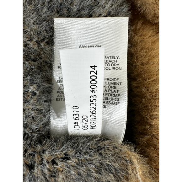 Express Outlet Womens Sweater Size Large Leopard Animal Soft Fuzzy Cropped Boxy - Picture 5 of 8